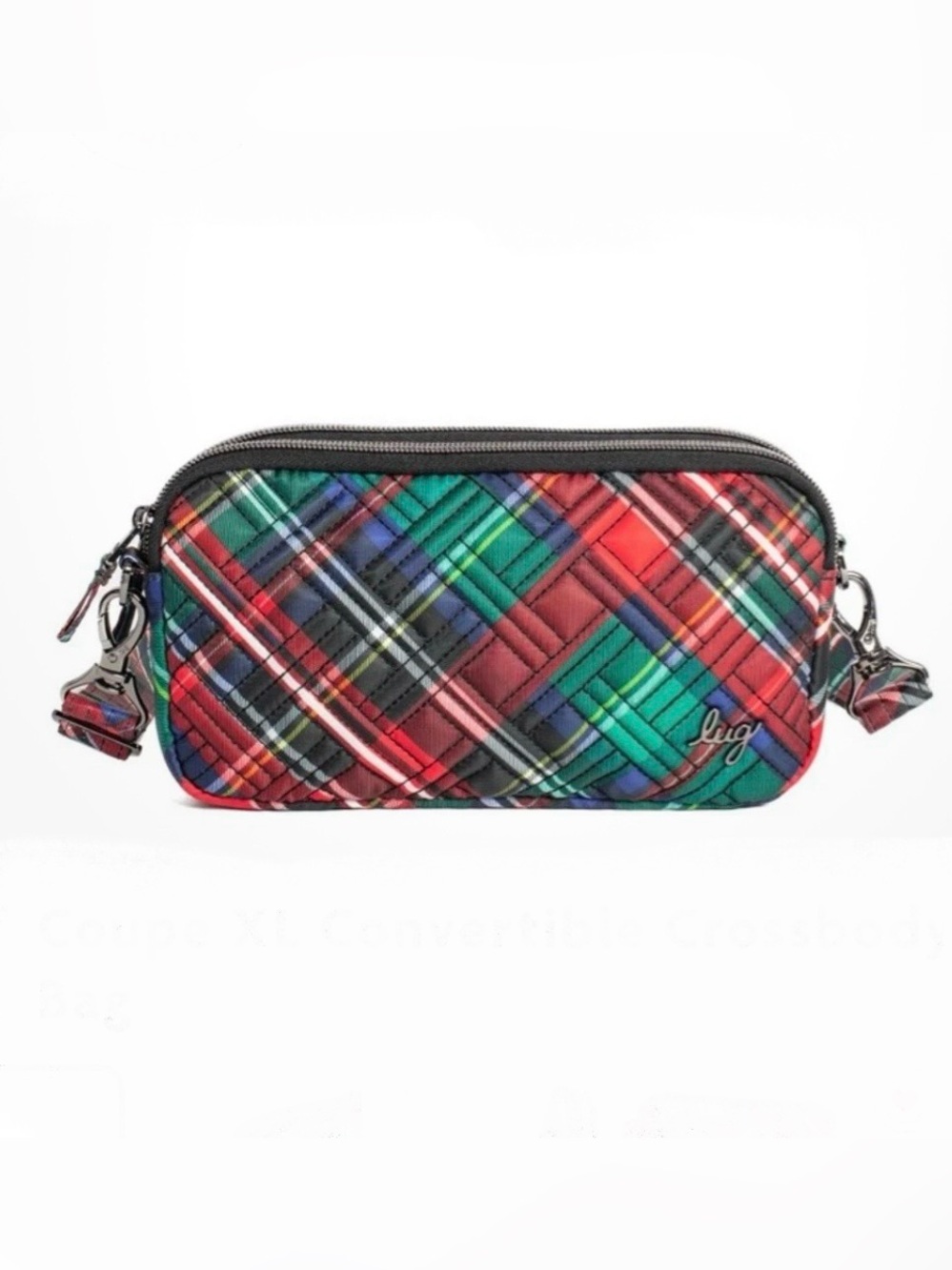 Lug Coupe XL Convertible Crossbody Belt Bag Tartan Red Green Plaid TikTok